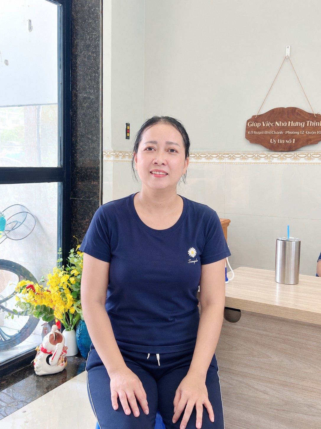 Chị Huỳnh Thị Kim Trinh, sinh năm 1975, quê An Giang, giúp việc giỏi