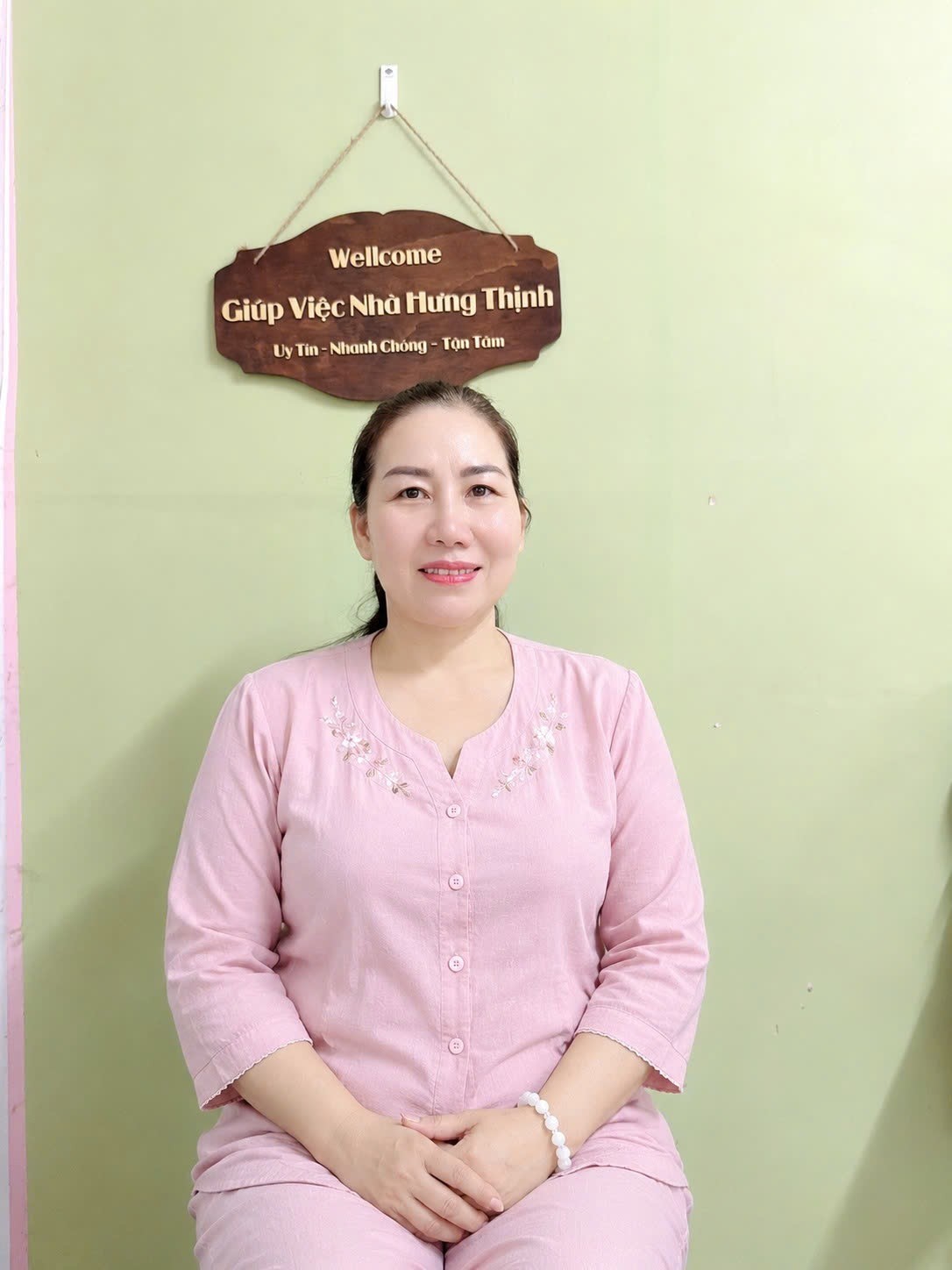 Chị Lê Thị Kim Tuyến, sinh năm 1975, quê Bình Thuận, giúp việc nhà giỏi