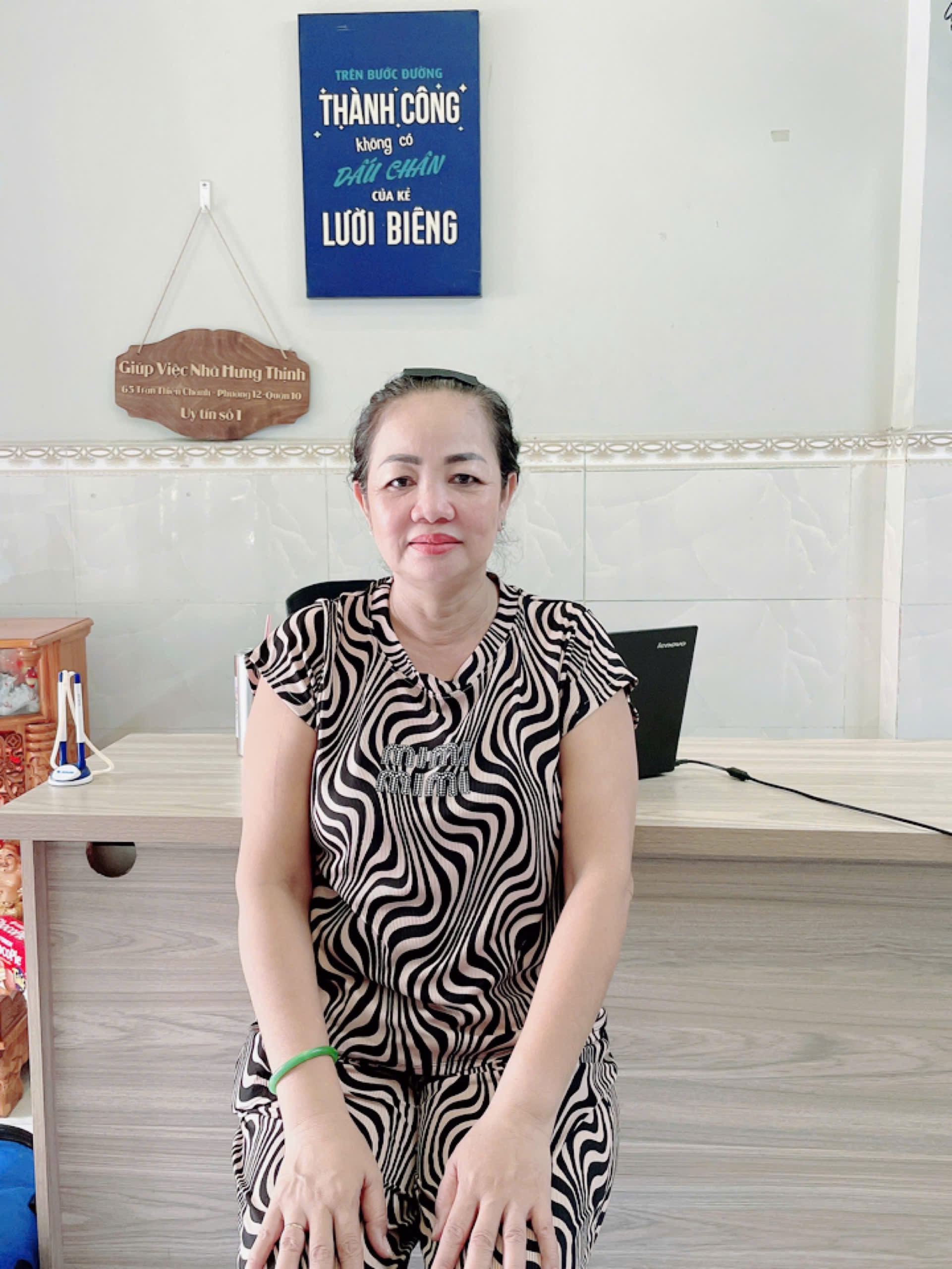 Chị Nguyễn Thị Thanh Hồng, sinh năm 1971, quê Sóc Trăng, chăm chỉ - giúp việc giỏi