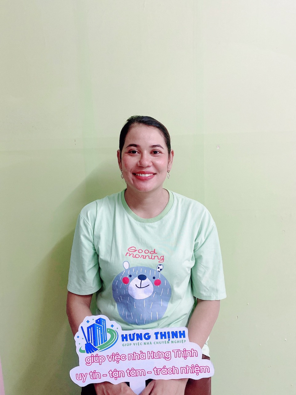 Chị Lý Thị Pha sinh năm 1983 quê Trà Vinh đang tìm công việc bao ăn ở lại