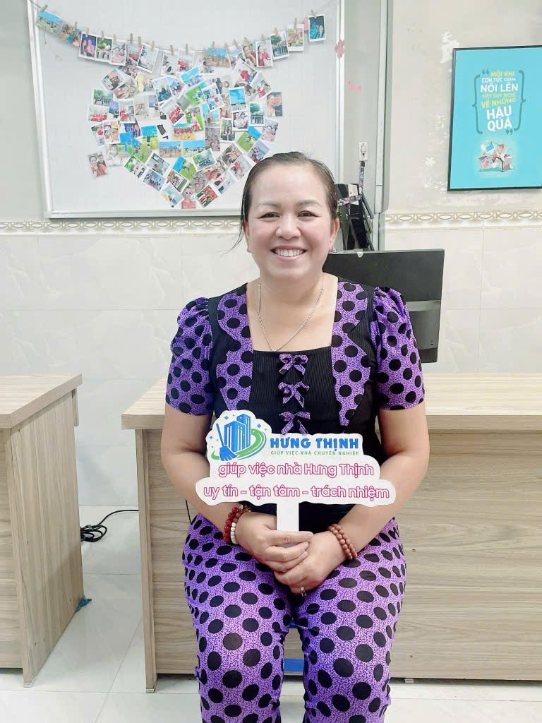 Chị Quách Kim Phượng, sinh năm 1970, quê Sóc Trăng, giúp việc giỏi