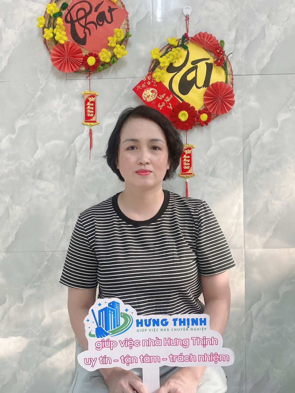 Chị Trần Thị Ngân sinh năm 1982 quê ở Cần Thơ đang tìm công việc giúp việc nhà, phụ chăm bé